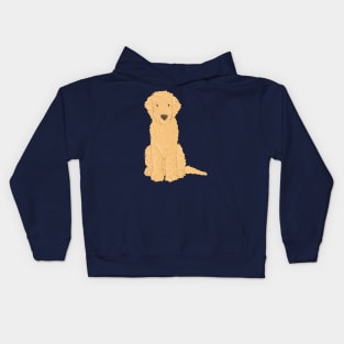 Golden Doodle Illustration Kids Hoodie